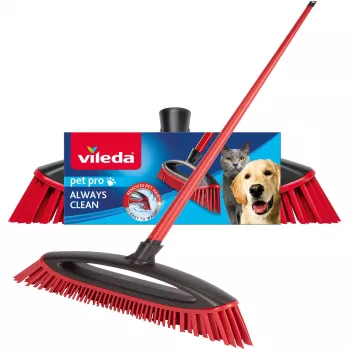 VILEDA Pet Pro ALWAYS CLEAN luud ergonoomilise punase käepidemega, kerge konstruktsioon