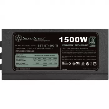 Silverstone SST-ST1500-TI v1.1 toiteplokk 80 PLUS Titanium, modulaarne - 1500 W (SST-ST1500-TI v1.1)