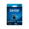 SDXC-mälukaart Lexar 128 GB UHS-I 800xPRO Klass 10 U3 V30 — 150 MB/s lugemine, 45 MB/s kirjutamine, must