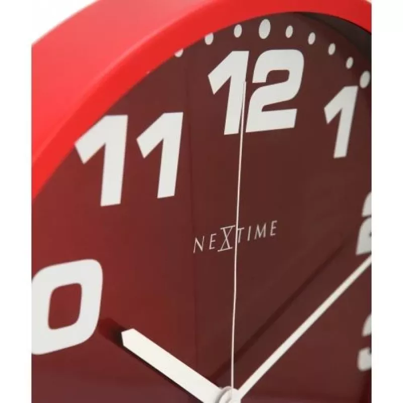 NeXtime kell 3053ro Dash Red, Ø35 cm, seinakell, punane/hõbedane