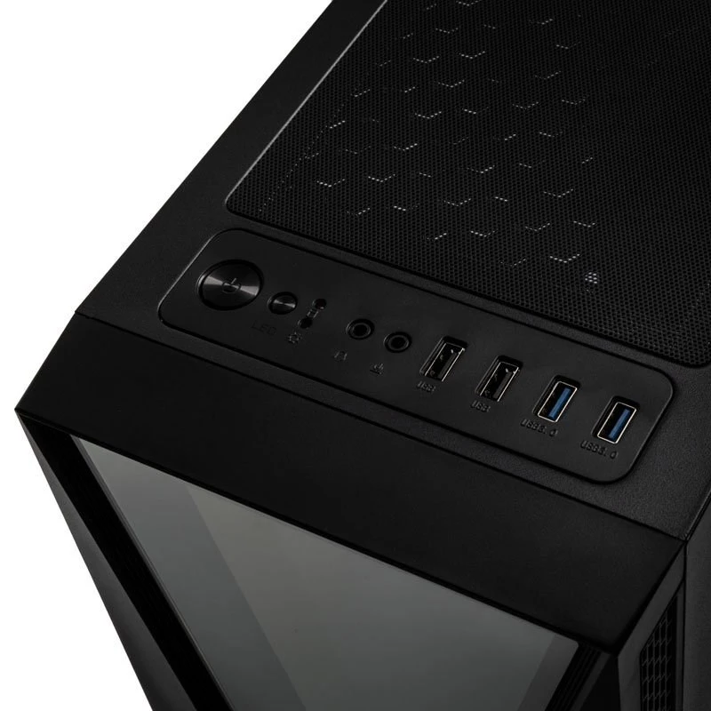 Kolink VOID RGB tornkorpus, must, LED-ventilaator, aken, tolmufilter, arvuti E