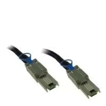 Inter-Tech - Väline SAS-kaabel - SAS 6Gbit/s - 4x varjestatud Mini MultiLane SAS (SFF-8088), 26 kontaktiga → 4x varjestatud Mini MultiLane SAS (SFF-8088), 26 kontaktiga - 1 m - Must