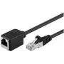 Goobay CAT 5e pikenduskaabel F/UTP, must, 2 m - vasest, RJ45-pistik (8P8C) RJ45-pesa (8P8C) (73388)