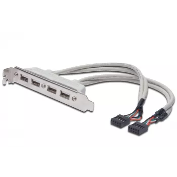 Pilupesa kaabel USB 2.0 HighSpeed tüüp 2xIDC (5pin)/4xUSB A M/F hall 0,25 m