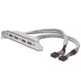Pilupesa kaabel USB 2.0 HighSpeed tüüp 2xIDC (5pin)/4xUSB A M/F hall 0,25 m