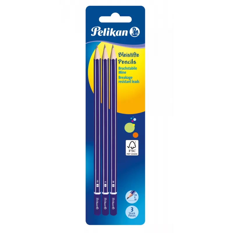 Grafiitpliiats Pelikan 807418 Multi Violetne 3 tk