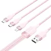 USB 2.0 A – 3-ühes 3A kaabel Vention CTPPG 1.5M roosa