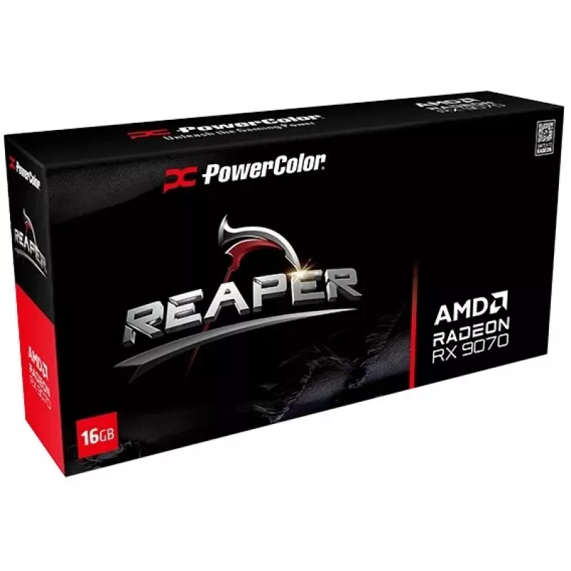 Graafikakaart PowerColor Radeon RX 9070 16 GB GDDR6 PCIe 5.0, 2520 MHz boost, 3x DisplayPort 2.1a + HDMI 2.1b, 2x 8-pin