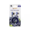 Sbox USB->Micro USB 90 M/M 1.5m USB-MICRO-90BL mustikassinine