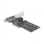 SATA ja M.2 PCI Express kaart DeLOCK 3 porti SATA ja 2 pesa M.2 Key B