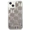 Karl Lagerfeld KLHCP14MLMNMS iPhone 14 Plus 6.7 kõva ümbris hõbedane / hõbedane Liquid Glitter Monogram