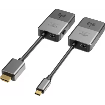 Juhtmevaba audio/video pikendaja VISION TC-USBCW HDMI üle Wi‑Fi 5, USB‑C tugi