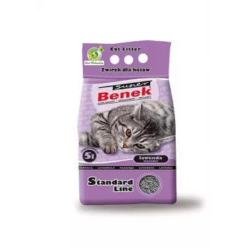 Klompiv kassiliiv Super Benek Certech Super Benek Standard Lavendel, 5 L, bentoniidigraanulid, kiirelt imav