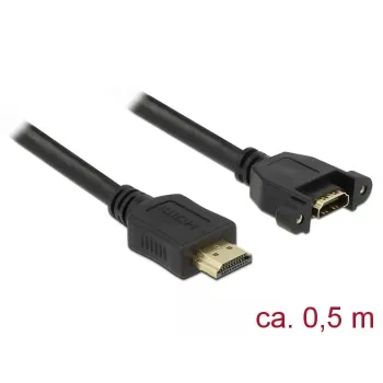 HDMI kaabel DeLOCK 85463 0,5 m tüüp A-pistik emasele must