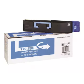Toonerikassett Kyocera TK-880C tsüaan, originaal, laserprint, tootlikkus 18 000 lehekülge, 1 tk