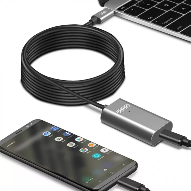 USB-kaabel UNITEK U305A 5m USB 3.2 Gen 1 USB C Hall