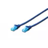 Paigalduskaabel U/UTP Cat.5e PVC 0,5m sinine