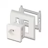 Maandatud pistikupesa DELOCK Easy 45 T13 Šveits 45×45 mm, 250 V / 10 A, valge