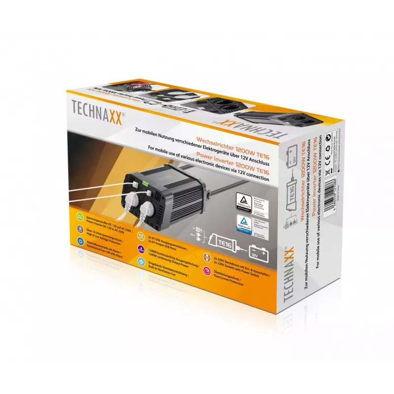 Technaxx TE16 Toiteinverter 1200W