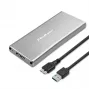 Alumiiniumkorpus QOLTEC 51833 M.2 SSD-le, SATA USB 3.0-le, toetab kuni 2TB