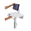 Ergotron tahvelarvuti käru, SV10 - käru tahvelarvutile / klaviatuurile - meditsiiniline - metall - valge, alumiinium - ekraani suurus: kuni 30,5 cm (kuni 12 tolli)