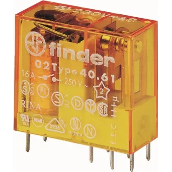 Finder Steck-/PCB-relee 1 ümberlülitav kontakt 16 A-le, mähis 230 V AC (406182301000)