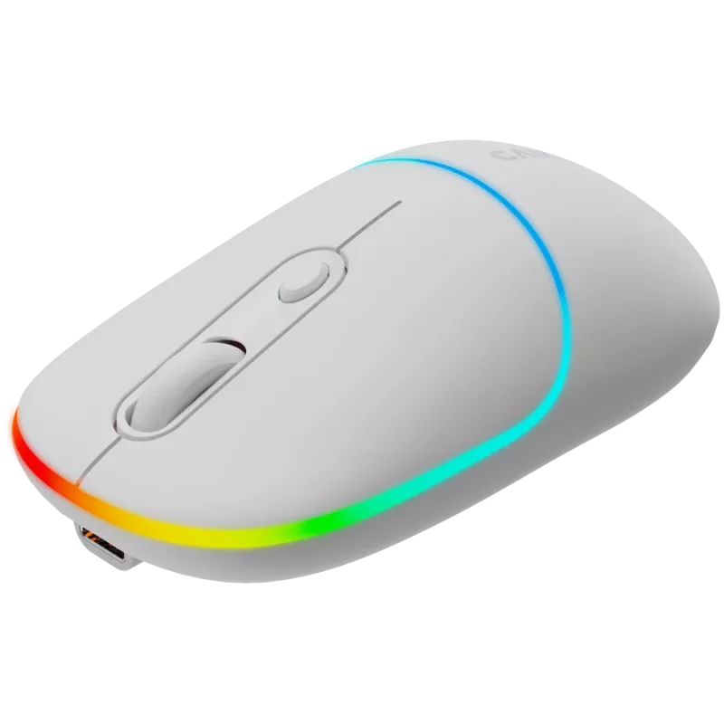 Canyon MW-22 CNS-CMSW22SW hiir – 2-in-1 Bluetooth/2,4 GHz – optiline – 800/1200/1600 DPI – 4 nuppu – RGB-valgustus – laetav – lumivalge