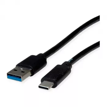ROLINE RM USB 3.2 Gen 1 kaabel, A-C, ST/ST, must, 0,5 m