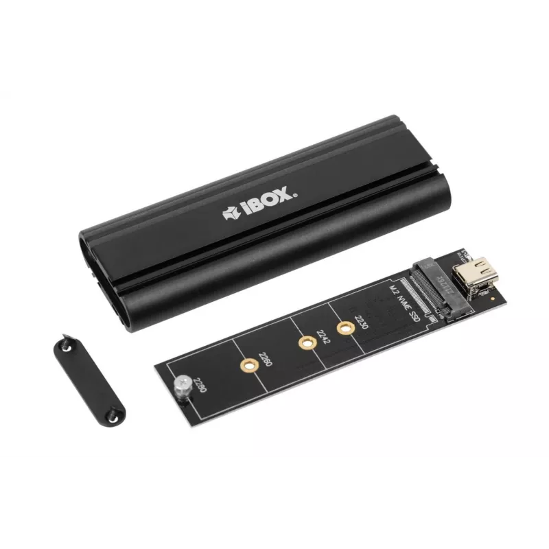 SSD-korpus IBOX HD-07 1x M.2 draivile, USB 3.2 Gen 2 (10 Gbit/s), USB-C, must
