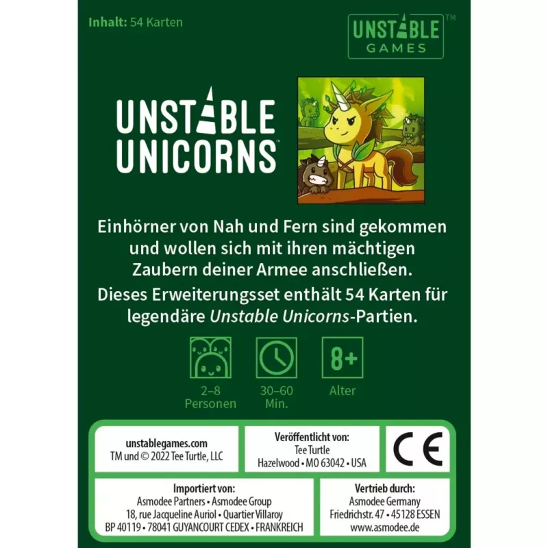 Unstable Unicorns - Legendary Unicorns, kaardimängu laiendus