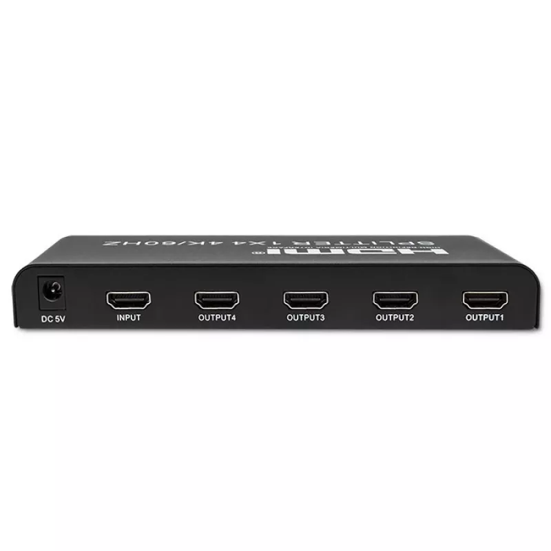 Qoltec 51799 Aktiivne HDMI jaotur 4 x HDMI 4K x 2K | 6Gb/s | 60Hz