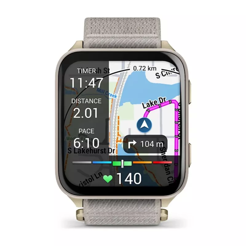 Nutikell GARMIN Venu X1 — 5,08 cm (2 tolli) AMOLED 448×486 px, puuteekraan, Wi‑Fi, GPS, nailonist rihm, 34 g