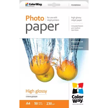 Fotopaber A4 ColorWay PG230050A4, 230 g/m², 50 lehte
