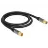 Koaksiaalkaabel RG-6/U DeLOCK 88922 1 m IEC Must