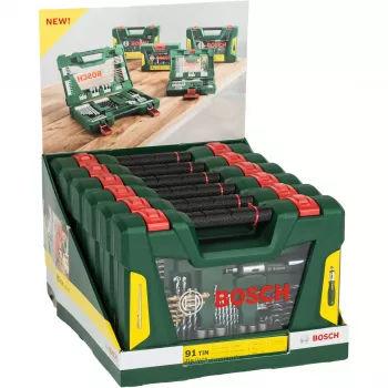 V-Line TIN puuritera- / otsakukomplekt, 91-osaline, puuritera- ja otsakukomplekt (roheline)