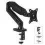 Monitor mount MACLEAN MC-860 desk mount for 27 inch (68.6 cm) screens, VESA 75x75–100x100, max load 8 kg, Must