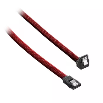 CableMod ModMesh - SATA-kaabel - Serial ATA 150/300/600 - SATA (W) paremnurkne kuni SATA (W) - 60 cm - Veripunane (CM-CAB-RSAT-N60KBR-R)