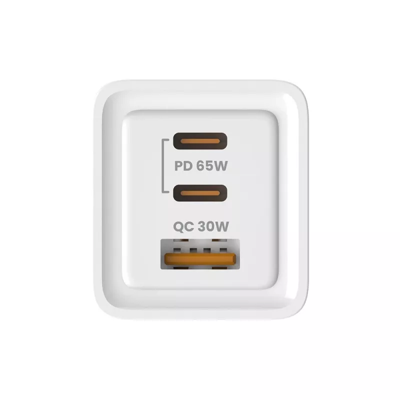 SAVIO LA-07 GaN 65W seinadapter, USB, QC4.0+, PD 3.0, Valge