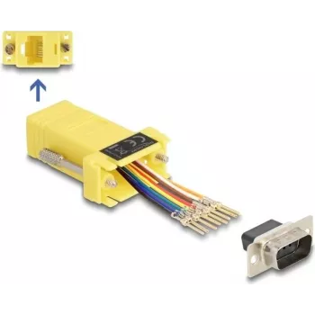 DeLOCK D-Sub 9 pin male to RJ45 female Assembly Kit Valge VGA RJ-45