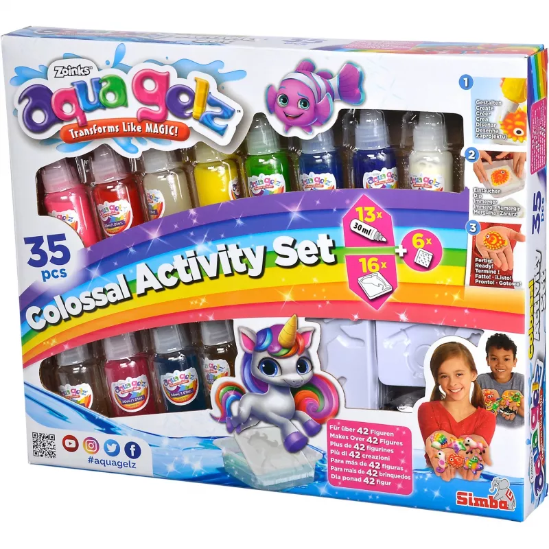 Veepõhine geel loominguliseks mänguks SIMBA Crafts Simba Aqua Gelz Colossal Set 106322566