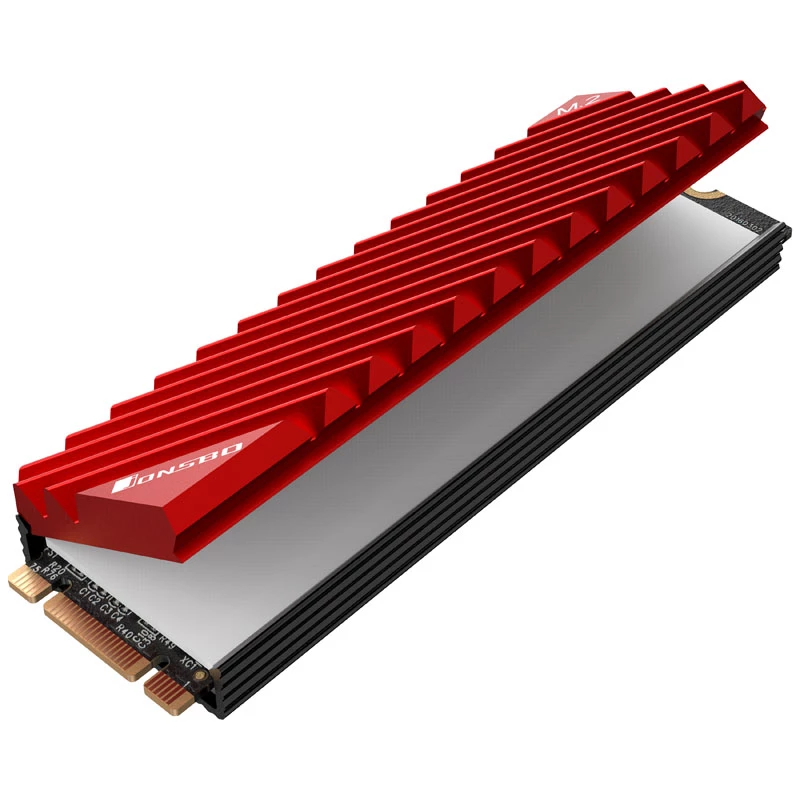 Jahutusradiaator Jonsbo M.2-3 RED Must Punane 24,4mm 73mm 9,6mm
