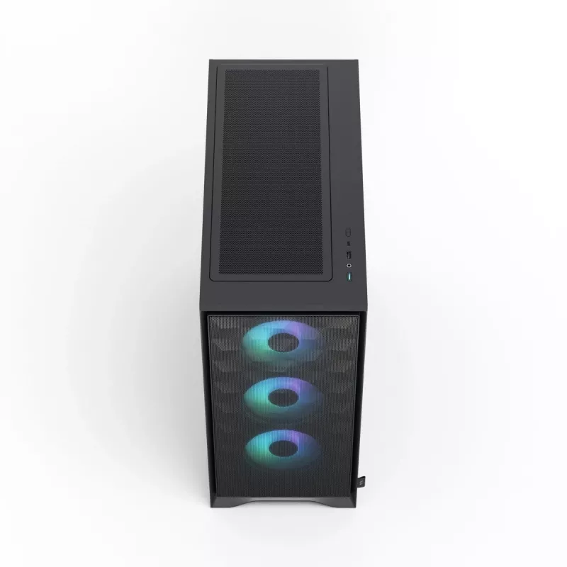 Fractal Design Pop 2 Air Must Solid mid-torniga arvutikorpus — ATX tugi, 3x 120 mm esiventilaatorit, 2,5/3,5 tollised kettapesad, 215×481×462 mm