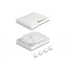 DeLOCK optilise kiu ühenduskarp FTTH seinale paigaldatav 4 x SC Simplex LC Duplex valge
