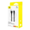Baseus Flash 2 USB A to USB C kiirlaadimiskaabel 2 m 100 W Must