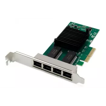 DIGITUS 4-pordiline Gigabit Ethernet võrgukaart, RJ45, PCI Express, Intel I350