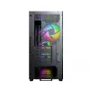 Montech X5M (B) Micro Tower PC-korpus — Micro‑ATX/Mini‑ITX, 3×120 mm ees, 1×120 mm taga, toetab ATX-toiteplokki, 2×3,5-tolline + 4×2,5-tolline, must