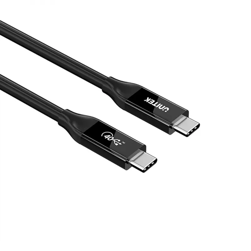 USB-C kaabel Unitek C14100ABK01-2M — 2 m, 100 W toiteedastus, 40 Gbps andmeedastus
