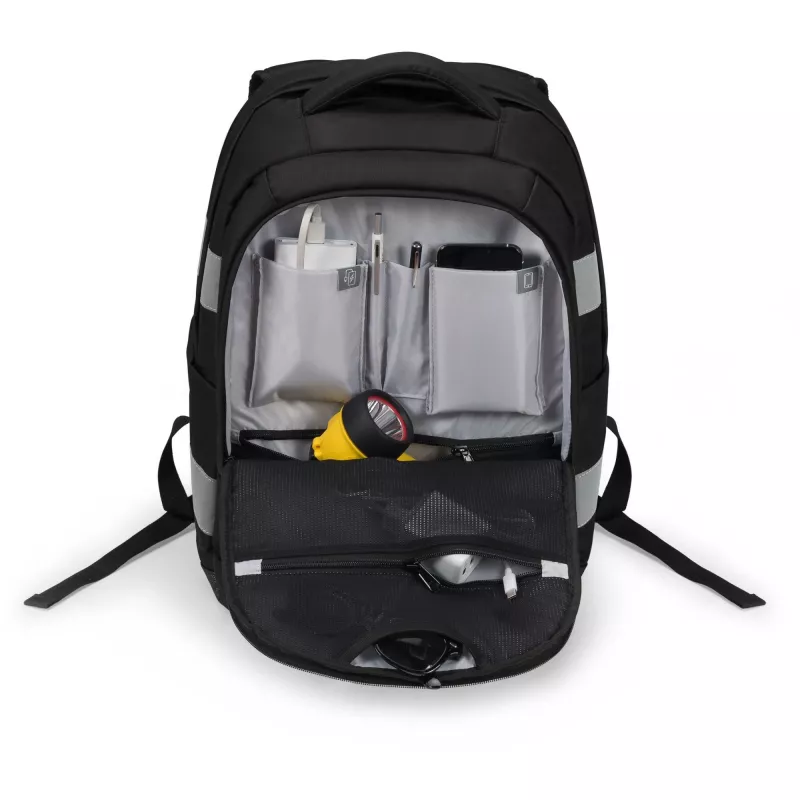 DICOTA Hi-Vis V2 seljakott must 320x220x455mm PET TPU