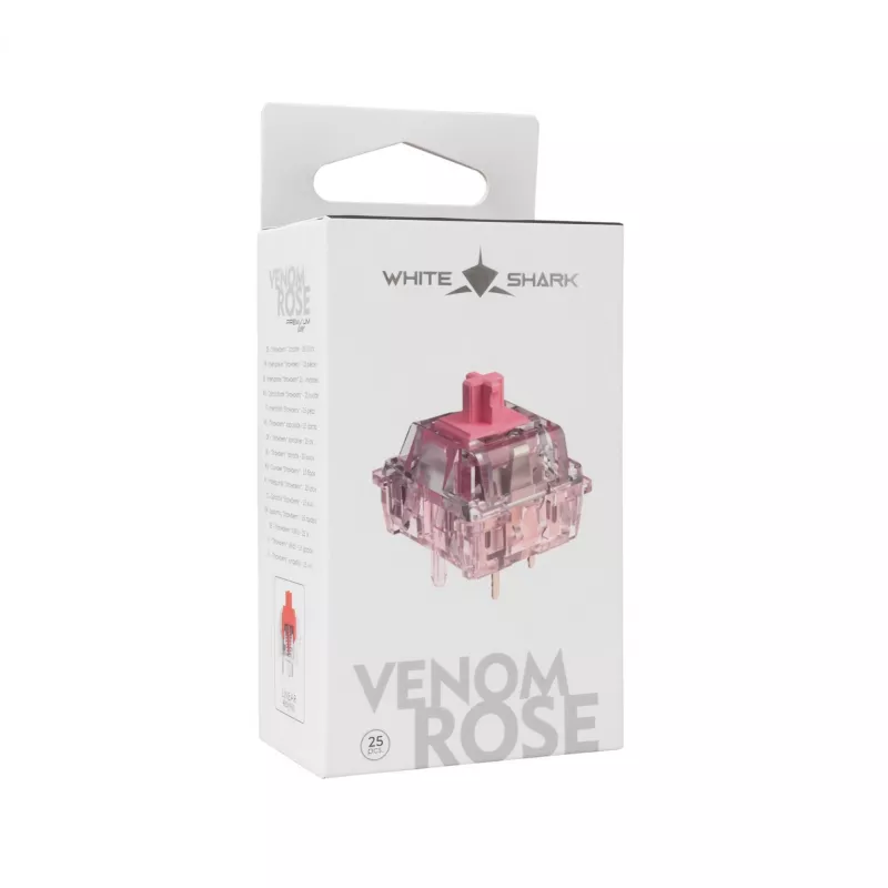 White Shark Venom Rose mehaanilised klaviatuurilülitid, 25 tk
