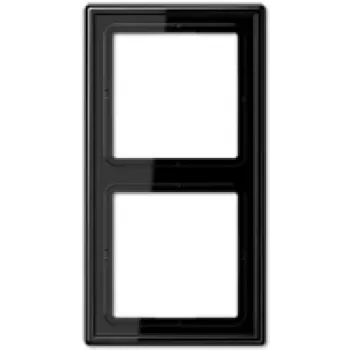 Seinaplaat JUNG LS 982 SW must, duroplast, kruvivaba, 81×152 mm